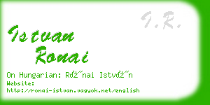 istvan ronai business card